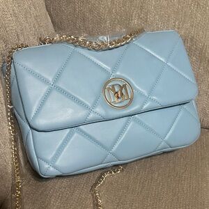 Studio Badgley Mischka light blue    Quilted Shoulder Bag. Brand new